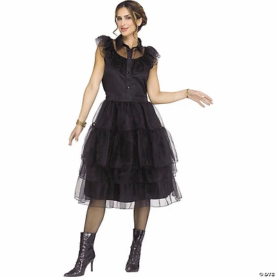 Women’s Black Polyester Gothic Beauty Dress Costume