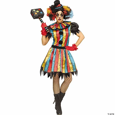 Women’s Multicolored Carny Clown Costume