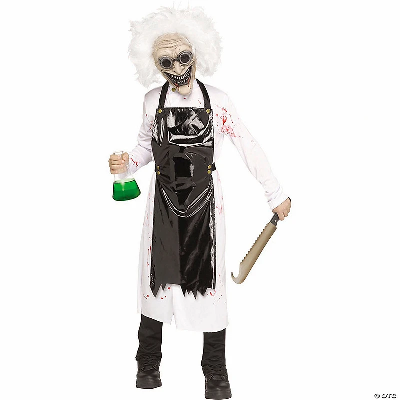 Kids Polyester Mad Scientist Costume with Mask