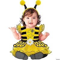 Baby Girl Yellow & Black Polyester Baby Bee Halloween Costume