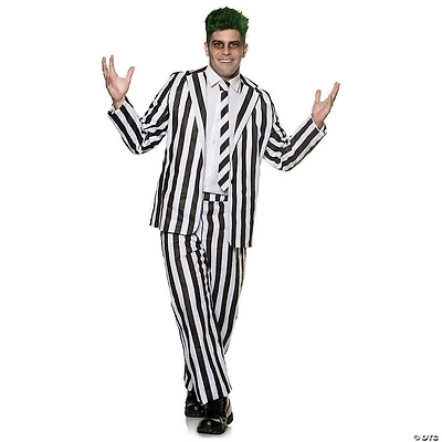 Adults Spooky Striped Suit Costume