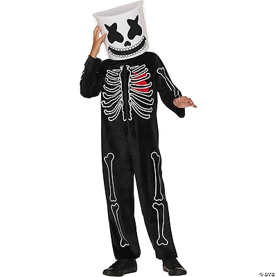 Kids Marshmello Black & White Mello Skeleton Costume