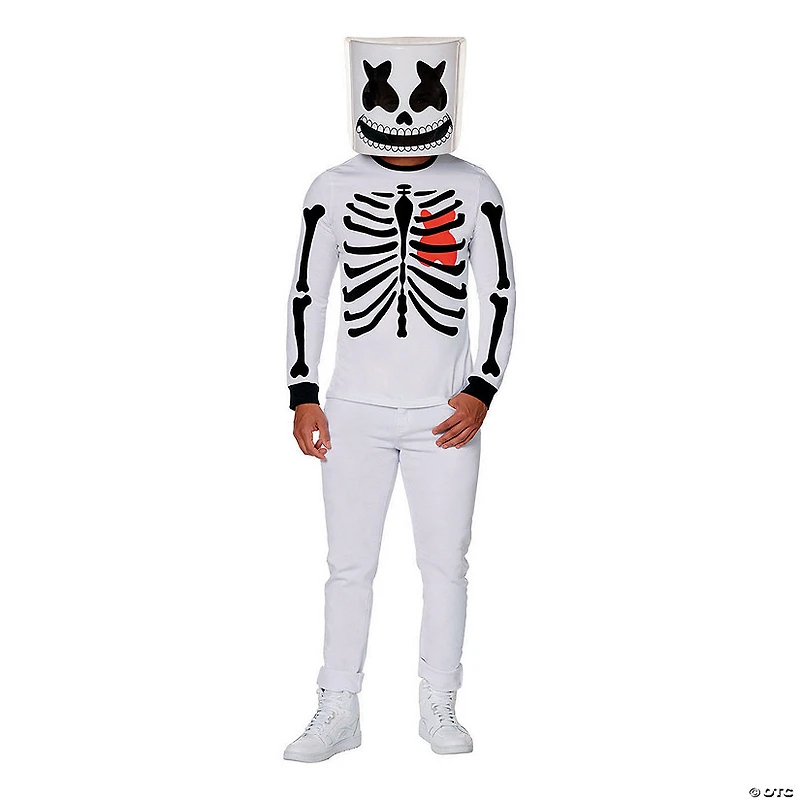 Adults Marshmello Black & White Mello Skeleton Costume