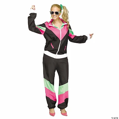 Women’s Multicolor 80’s Track Suit Costume