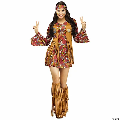 Women’s Multicolor Peace & Love Hippie Costume