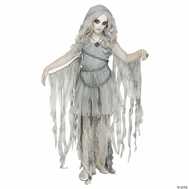 Girl’s Gray Dress Enchanted Ghost Costume