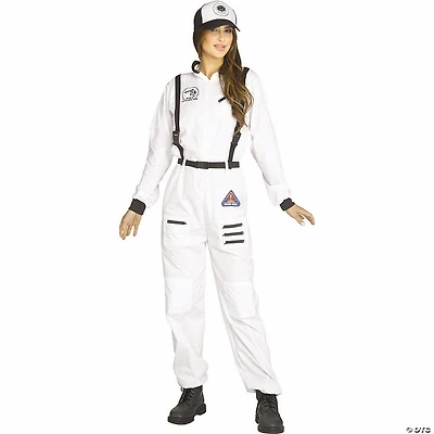 Women’s Black & White Jumpsuit Astronaut Costume