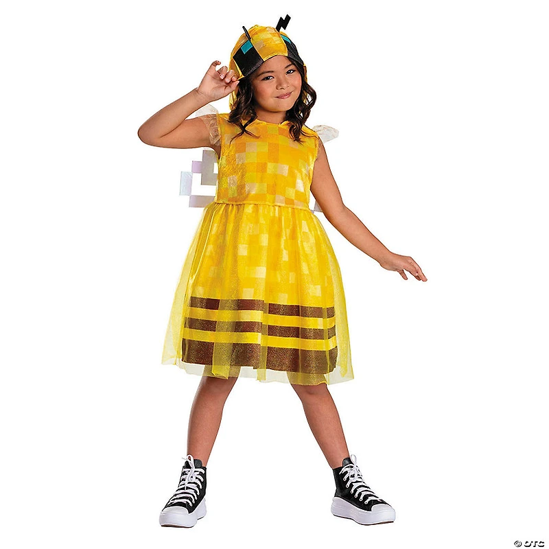 Kids Minecraft™ Bee Hooded Dress Costume