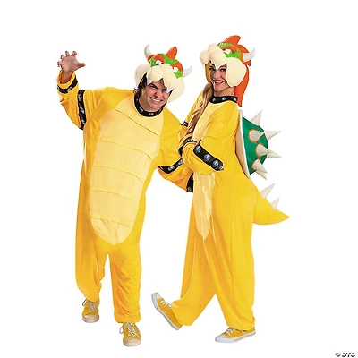 Adults Super Mario Bros.™ Bowser Hooded Jumpsuit Costume