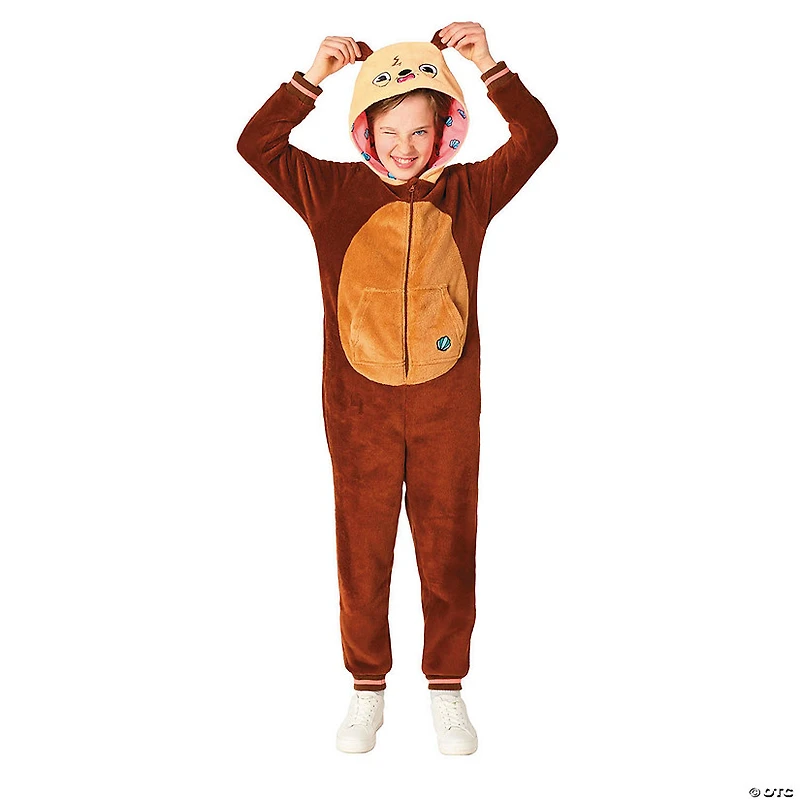 Kids Otter Hooded Onesie Costume