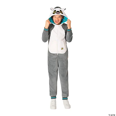 Kids Lemur Hooded Onesie Costume