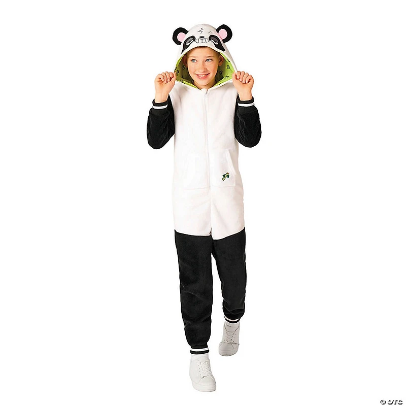 Kids Panda Hooded Onesie Costume