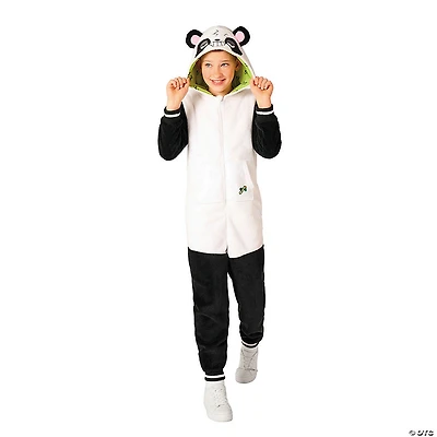 Kids Panda Hooded Onesie Costume