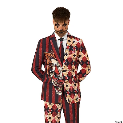 Adults Red Scary Clown Suit Costume