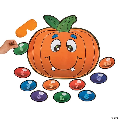18" Silly Pin the Nose on the Pumpkin Paper Halloween Party Game