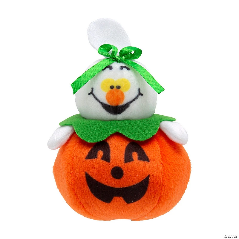 Halloween Stuffed Ghosts in Jack-O’-Lanterns - 12 Pc.