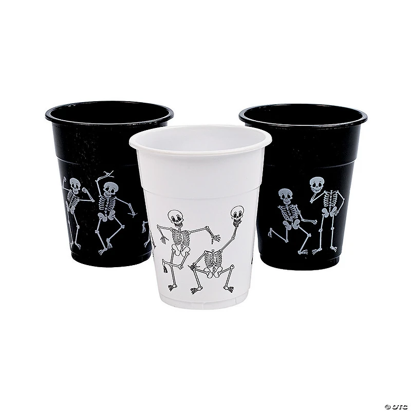 Bulk  50 Ct. Silly Dancing Skeleton Plastic Cups