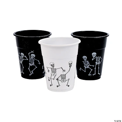 Bulk  50 Ct. Silly Dancing Skeleton Plastic Cups
