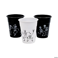 Bulk  50 Ct. Silly Dancing Skeleton Plastic Cups