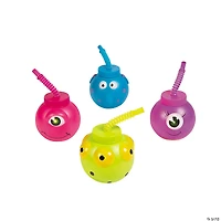 Monster Cups with Lids & Straws - 12 Ct.