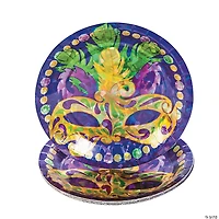 Prismatic Mardi Gras Dessert Plates - 8 Ct.