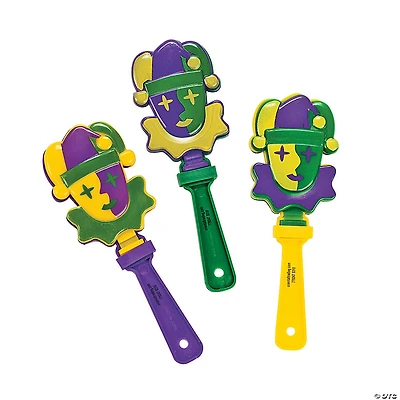 Mardi Gras Jester Hand Clappers - 12 Pc.