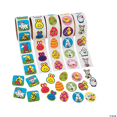 Bulk Easter Roll Sticker Assortment - 5 rolls - 500 Pc.