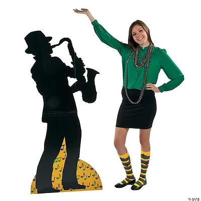64" Jazz Musician Saxophone Player Cardboard Cutout Stand-Up