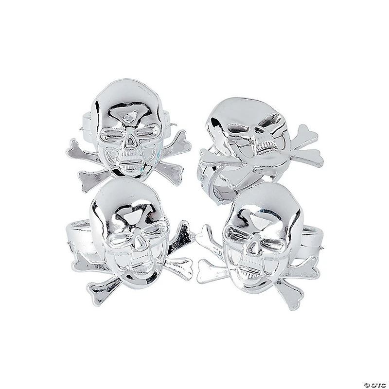 Bulk 48 Pc. Pirate Skull Plastic Rings