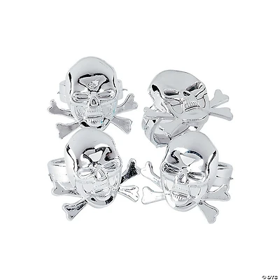 Bulk 48 Pc. Pirate Skull Plastic Rings
