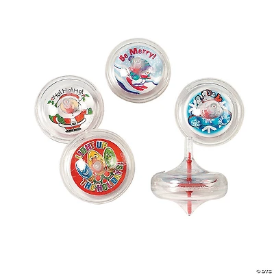Holiday Swirl Spin Tops - 12 Pc.