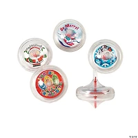 Holiday Swirl Spin Tops - 12 Pc.