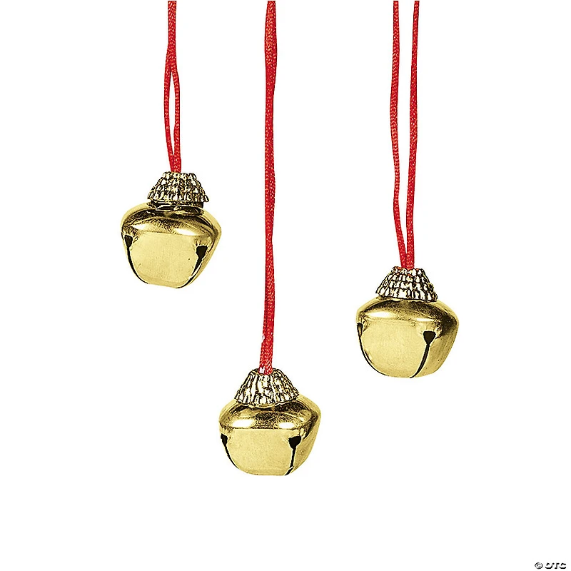 Goldtone Jingle Bell Necklaces - 12 Pc.