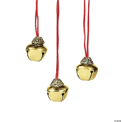Goldtone Jingle Bell Necklaces - 12 Pc.