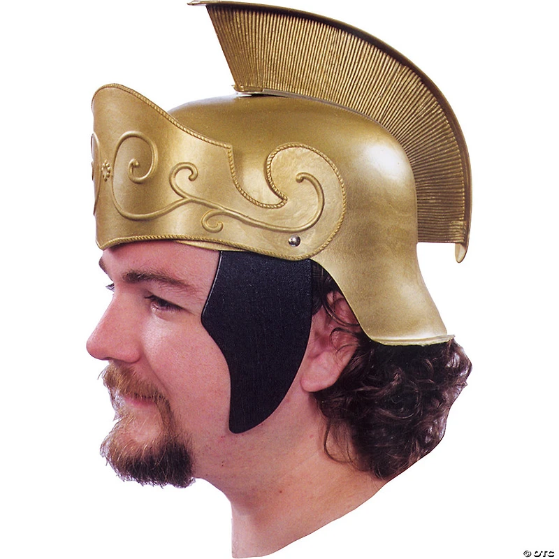 Adults Gold Roman Helmet with Gold Crest