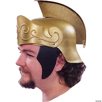 Adults Gold Roman Helmet with Gold Crest