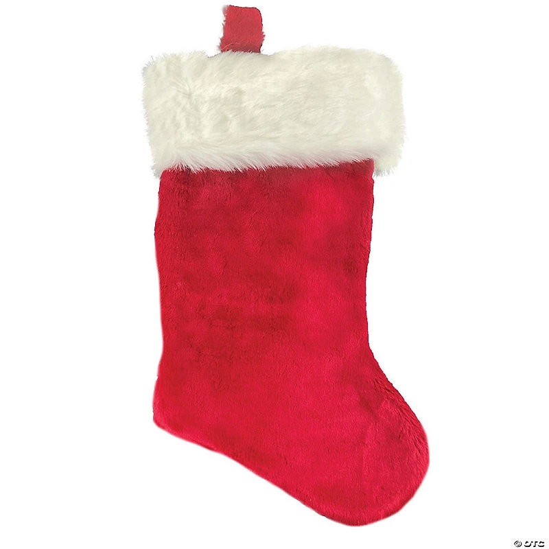 Red Plush Santa Christmas Stocking