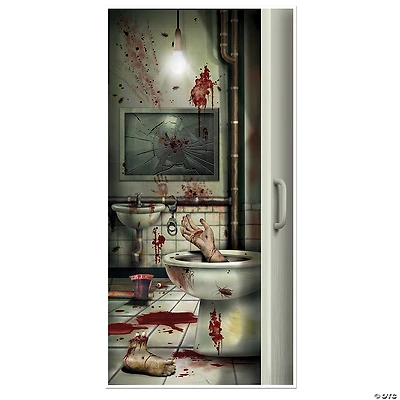 Creepy Restroom Door Cover