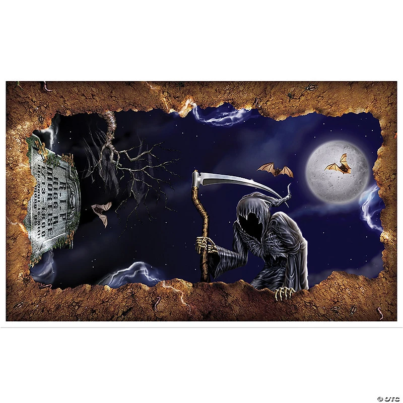 Open Grave Plastic Backdrop