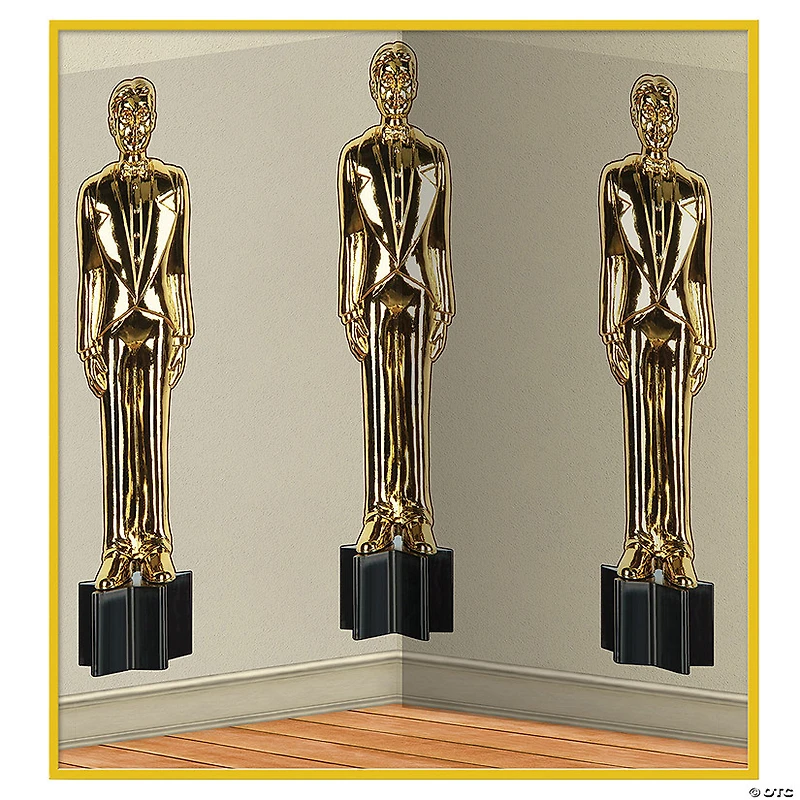 Awards Night Male Statuette Plastic Backdrop
