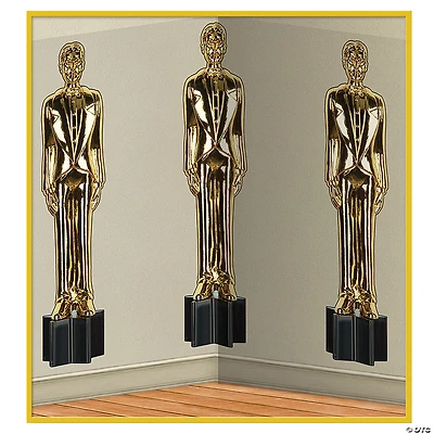 Awards Night Male Statuette Plastic Backdrop