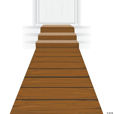 24" x 10 Ft. Wooden Plank Polyester Aisle Runner