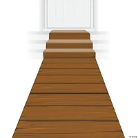 24" x 10 Ft. Wooden Plank Polyester Aisle Runner