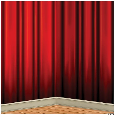 Insta-Theme Red Curtain Backdrop