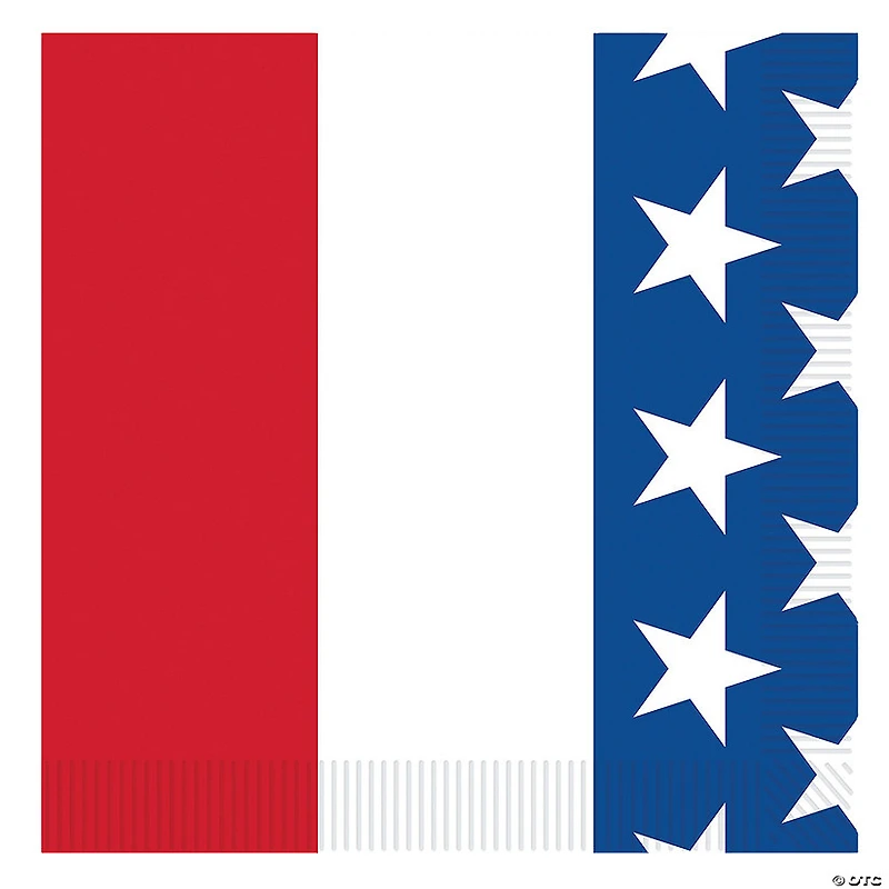 Patriotic Striped American Flag Beverage Napkins
