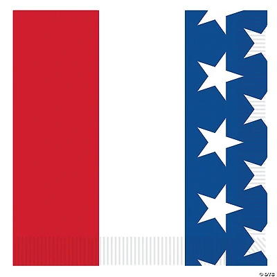 Patriotic Striped American Flag Beverage Napkins