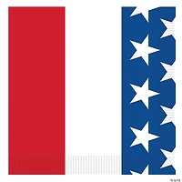 Patriotic Striped American Flag Beverage Napkins