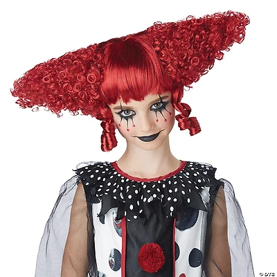 Adults Red Creepy Clown Wig