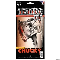 Tinsley Transfers Child's Play™ Axe with Chucky's Face Temporary Tattoo