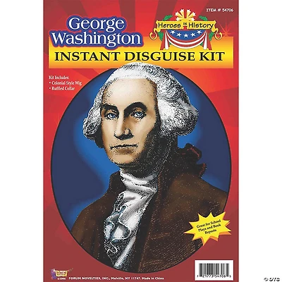Heroes in History: George Washington Costume Wig & Collar